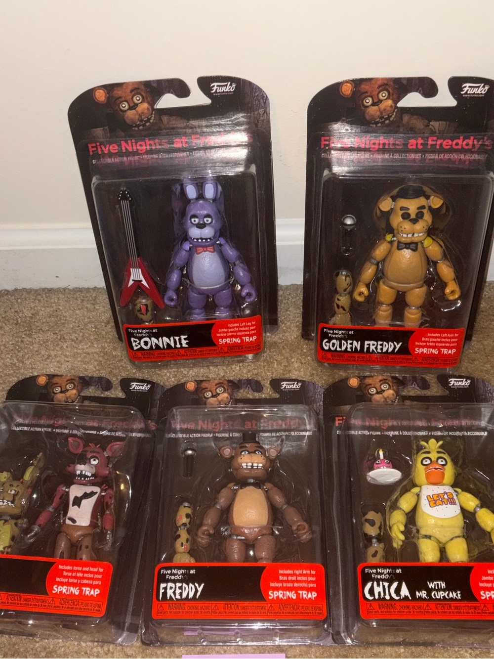 Vaulted New FNAF 5+1=6 Articulated Figures:Freddy,Bonnie,Chica,Foxy,G-Freddy